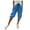 Blue, variant on frariair Breathable Women's Linen Blend Shorts Pull On Elastic Waist Loose Fit Casual Summer Streetwear Shorts Army Green