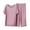 Pink, variant on SwiftWear Womens Loungewear Sets 2 Piece Outfits Short Sleeve Pullover Tops Wide Leg Pants Summer Loose Pajamas Set for Women