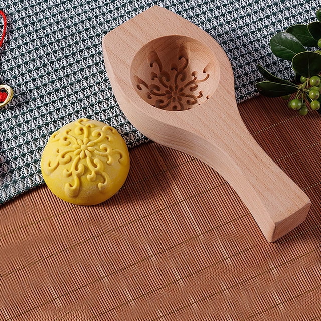 Prix Réduits! Moule Fleur Nuage Porte-Bonheur, I, 8.97*4.68*1.56 Po, Bois 1*Moule à Biscuits Relocy