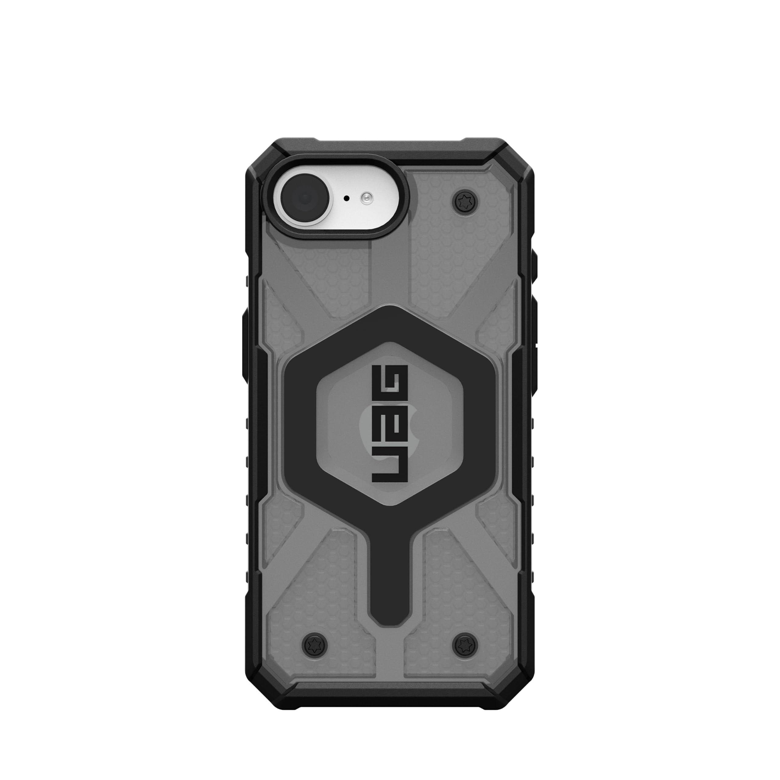 UAG iPhone 17e / iPhone 16e Case Pathfinder Clear - Compatible with MagSafe Rugged Military Grade Drop Proof Transparent Protective Cover, Ash