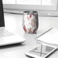 thumbnail image 3 of 12oz Stemless Wine Tumblers White Christmas Cookie Pattern Vacuum Insulated Stainless Steel Travel Tumbler Cups Mug with Lid and Straw for Champaign,Cocktail,Beer with Cleaning Brush, 3 of 5