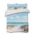 thumbnail image 2 of Summer Beach Queen Size Down Alternative Comforter, Lightweight Comforter Quilt Bedding Set with Pillow Shams Coastal Ocean Seaside Sky Scenery All Seasons Bed Comforter Duvet Insert 90"x96", 2 of 7
