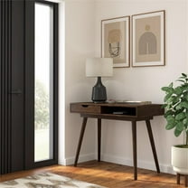 Nora 40W Writing Desk in Dark Walnut by Bush Furniture - Engineered Wood