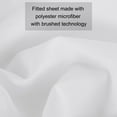 thumbnail image 3 of PiccoCasa 110GSM Brushed Microfiber Fitted Sheet with 16" Depth, Snow White King, 3 of 6