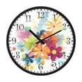 thumbnail image 2 of Voice Activated Clock with Glow Light 12 Inch Large Silent Wall Clock Battery Operated for Home Decor Colorful Flowers Illustration, 2 of 8