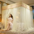 thumbnail image 4 of ToyKingdee Mengersi Canopy Bed Curtains - Bed Canopy Royal Luxurious Cozy Drapes Netting- Elegant Bedroom Decoration Accessories for Adults, 4 of 6