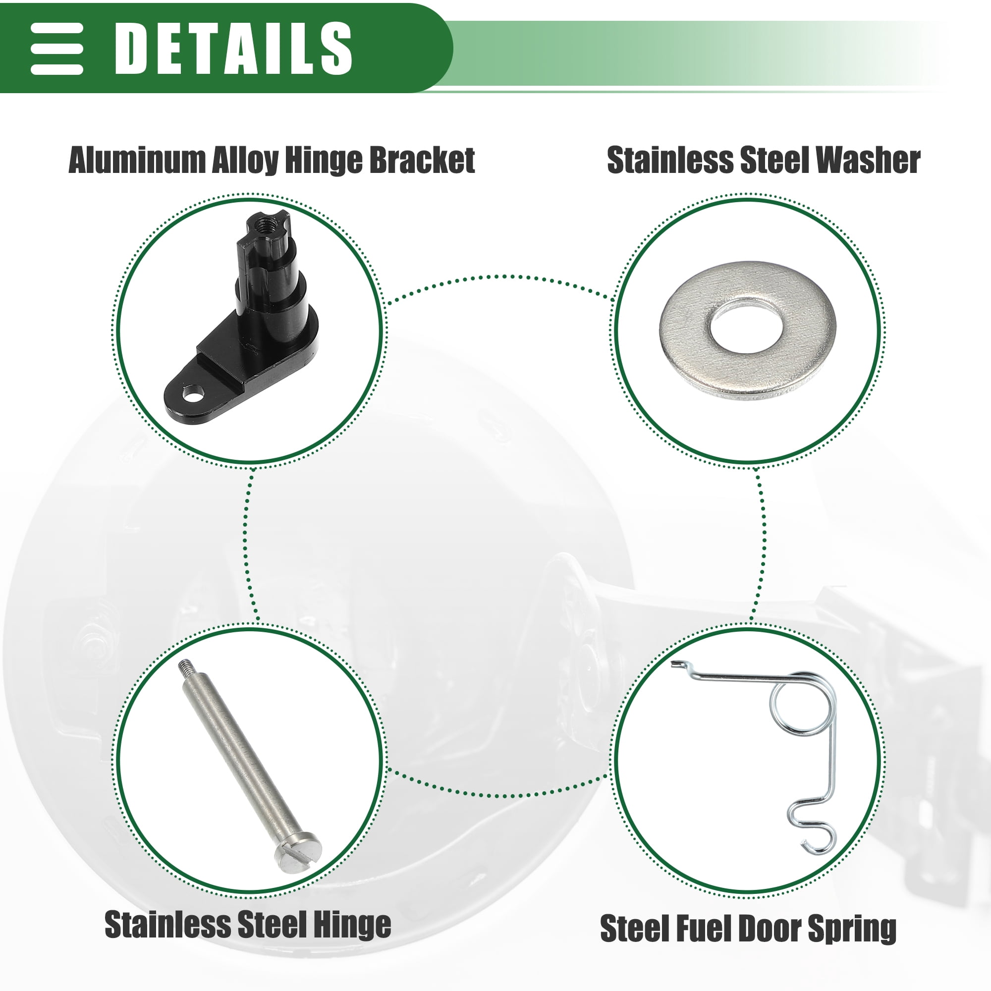 Unique Bargains Fuel Door Spring Hinge Kits for Ford F-150 2009-2014 for Lincoln MKZ