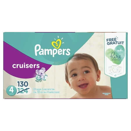 Pampers Cruisers Diapers Size 4 Bonus Pack 130 Count