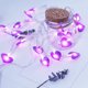 thumbnail image 4 of Luces LED de corda en forma de corazón de cable de cobre blanco cálido de 118 pulgadas, luces decorativas flexibles en forma de melocotón para dormitorio, fiesta, boda y decoración exterior interior, 4 of 9
