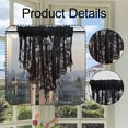 thumbnail image 6 of deevoka Beaded Window Valance Decor Swag Curtain Valance for Country Basement Window Black, 6 of 9