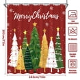 thumbnail image 2 of Ikfashoni Christmas Tree Shower Curtain with Hooks, Winter Snowman Waterproof Bathroom Curtains, 72"X72", 2 of 8