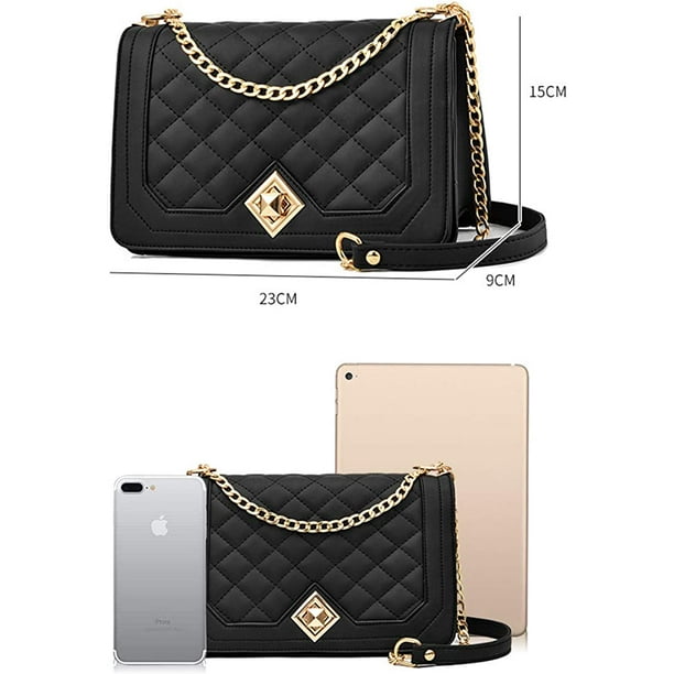 Crossbody Bags for Women Small Handbags PU Leather Shoulder Bag Ladies Purse  Evening Bag Quilted Satchels with Chain Strap 
