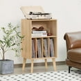 thumbnail image 4 of Record Player Stand with Storage - Mid-Century Vinyl Record Holder, 4 of 5