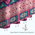 thumbnail image 6 of Pink and Teal Geometric Boho Pattern Shower Curtain 36"x72" ,Bathroom Decorative Shower Curtains Set with 12 Hooks,Modern Waterproof Washable Shower Curtain, 6 of 6