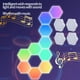 thumbnail image 5 of Paneles de luz LED RGB hexagonales para pared | Control inteligente mediante app y sincronización de música | Iluminación ambiental para juegos DIY para decorar el dormitorio y la sala de juegos, 5 of 7