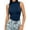 Sleeveless-Deep Blue, variant on Mock Turtleneck for Women Fitted Sleeveless Tops Tight Shirts Tees