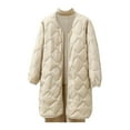 thumbnail image 4 of DAFPZW Mid-Long Quilted Jackets for Women Button Down Winter Coats Lightweight Loose Puffer Padded Outerwear with Pockets, 4 of 6