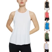 WMTBSRSW Workout Tank Tops for Women Sleeveless Athletic Running Loose Fit Yoga Tops Outdoors Active Crewneck Sports Gym Exercise Clothes