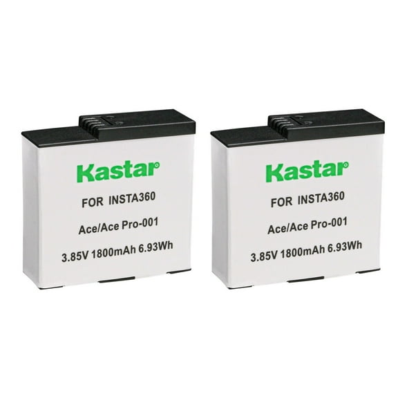 Kastar 2-Pack Battery 3.85V 1800mAh 6.93Wh Replacement for Insta360 Ace Pro Battery, Insta360 Ace/Ace Pro Accessories Action Camera