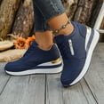 thumbnail image 6 of Womens Shoes,Sneakers Comfortable Lightweight Lace Up Ankle Support Athletic All Seasons Women Sneakers for Dates,Shoes for Women,Z01 Blue,9.5, 6 of 9