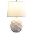thumbnail image 3 of 21.75" In Coastal Seaside Cream, Taupe Trim Cascade Scallop Ceramic Table Lamp, 3 of 4
