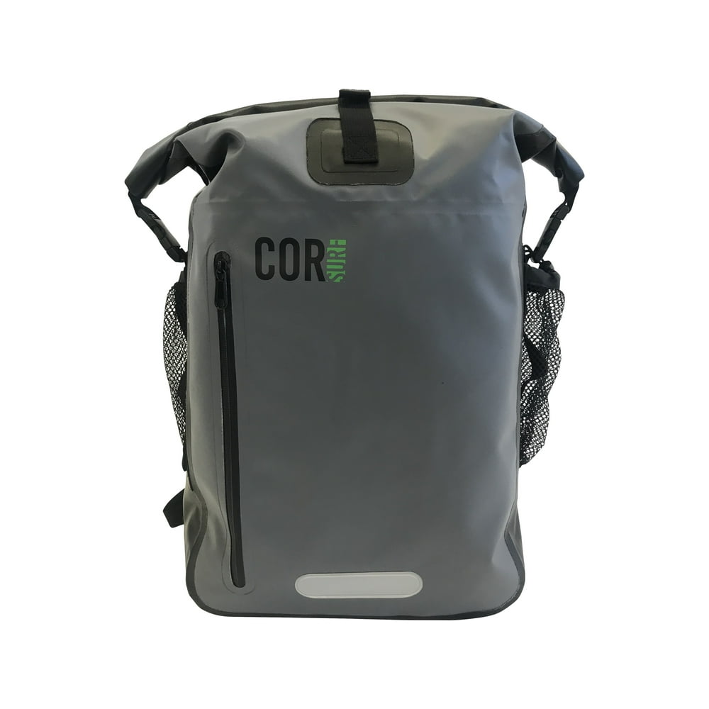 Cor Surf Waterproof Backpack with Padded Laptop Sleeve 40L Grey Dry