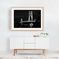 thumbnail image 6 of Mid-Hudson Bridge B&W - Poughkeepsie New York Photography Bridge Black and White Night Sky Cityscape Architecture Scenic Nightlife Unframed Wall Art Print 32 x 48 inches, 6 of 7