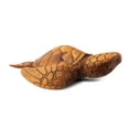 thumbnail image 5 of Wooden Hand Carved Sea Turtle Tortoise Statue Figurine Sculpture Handcrafted Handmade Home Decor Rustic Seaside Tropical Nautical Ocean Coastal Size: 12" Long x 8.5" Wide x 4" Tall, 5 of 10