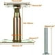 thumbnail image 2 of 2 soportes de base de poste elevado ajustables galvanizados de 100 a 150 mm, soporte de techo resistente para construcción, dorado, 2 of 5