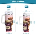 thumbnail image 6 of Yayeee 40oz Stainless Steel Tumbler with Straw and Handle Double-Wall Insulated Travel Water Bottle, Watercolor Jam, 6 of 8