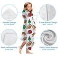 thumbnail image 7 of Football Helmets and Balls Pattern Hooded Bath Towel，60"x35" for Ages 3 To 12 Kids, Quick Dry Lightweight Soft Microfiber Hood Beach Towel Cover Up for Kids, 7 of 7