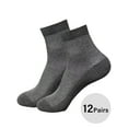 thumbnail image 5 of Hanerdun 12 Pairs Men Thin Crew Socks, Dark Gray, Size 6-10, 5 of 5