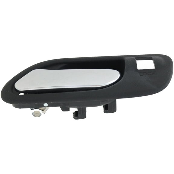 Dorman 81586 Front Driver Side Interior Door Handle for Specific Acura Models, Chrome Lever; Black Housing