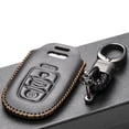 thumbnail image 4 of Vitodeco Leather Smart Key Fob Case Cover Protector Compatible with Audi A3, A4, A5, A6, A7, S5, S7, Q5, RS - 4-Button, Black, 4 of 5