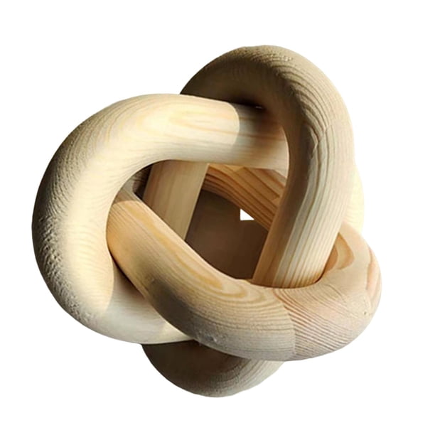 Decoración de cadena de madera con nudo bohemio, estilo rústico, para escritorio, estante y decoración del hogar.