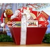 Candy Cane Lane Peppermint Gift Box With Teddy Bear