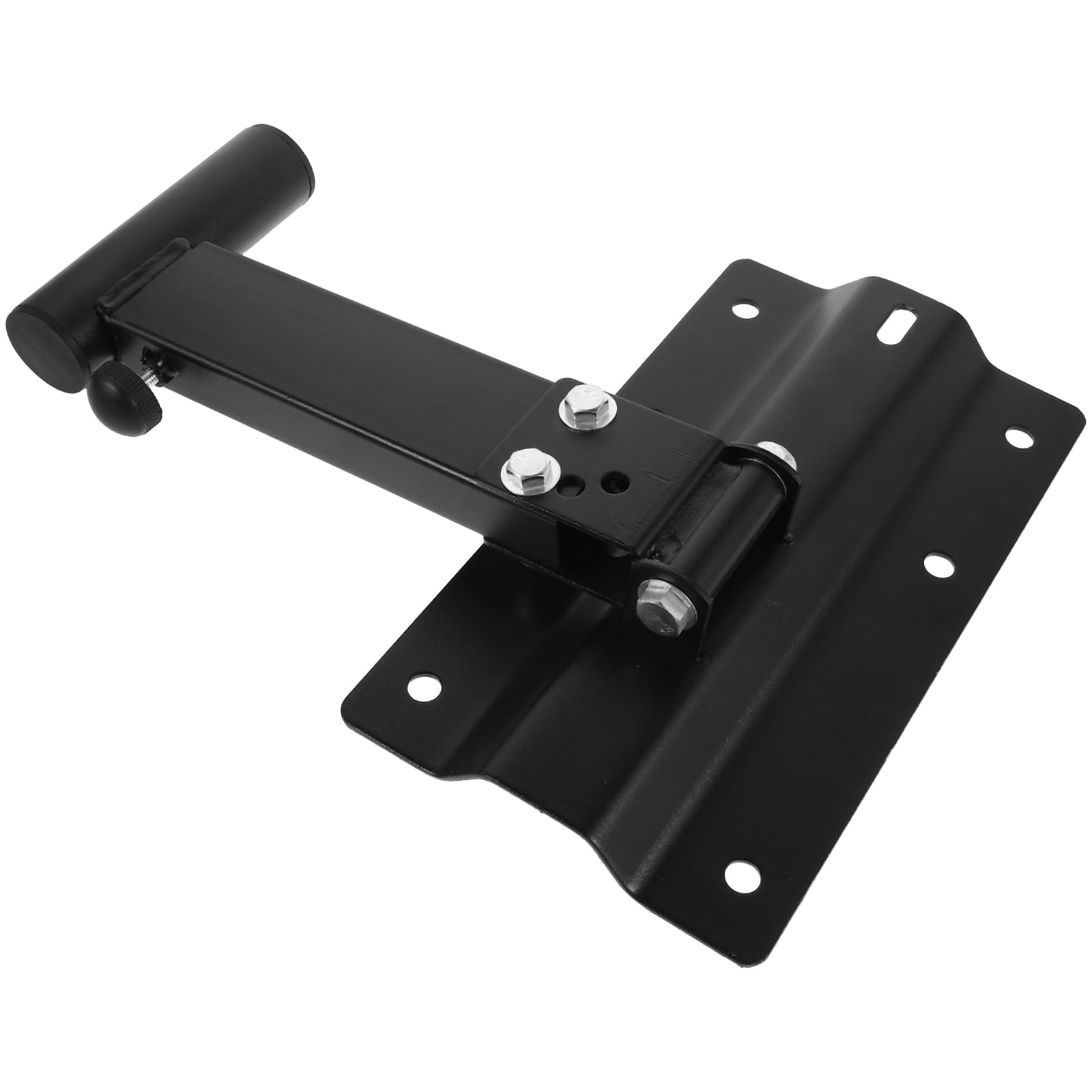 NICEXMAS Wall Mounted Adjustable Speaker Holder Black Metal with Dual Ceiling and Wall Mount Options