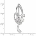 thumbnail image 4 of Sterling Silver Rhodium-Plated Cz Leaf Pin (38.95 X 14.62) Made In Thailand -Jewelry By Sweet Pea, 4 of 7