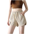 thumbnail image 2 of aidice Womens Shorts Drawstring Elastic Waisted Shorts for Women Solid Color Shorts for Women Fashion Shorts, 2 of 4