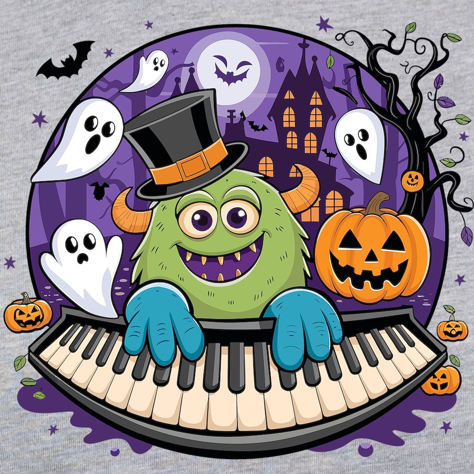 CafePress - Spooky & Fun Whimsical Halloween Cartoon Women's Baseball T Shirt - Womens Baseball Tee
