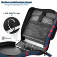thumbnail image 4 of FORMRS Zipper Binder with Shoulder Strap 2-inch Ring 500 Sheet Capacity File Bag, Blue Lobster Pattern, 4 of 5