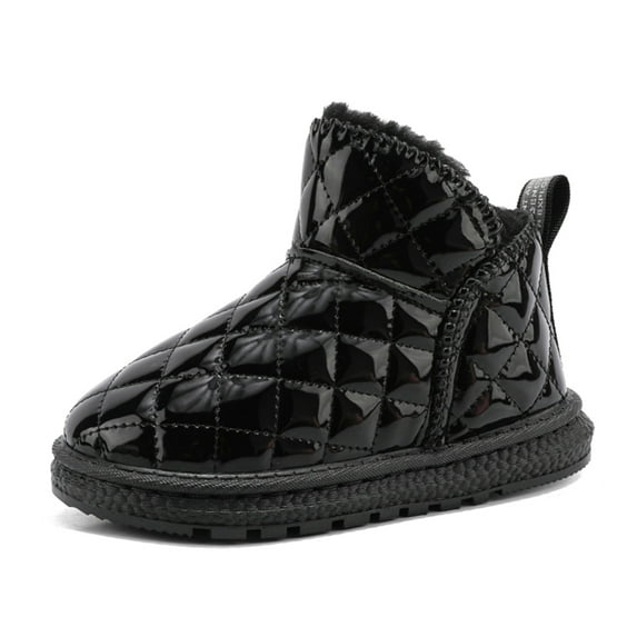 Boys Girls Snow Booties Ankle Boots Winter Shoes Faux Fur Lined Waterproof
