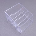 thumbnail image 4 of 1Pc Portatarjetas de visita transparente Estuche de almacenamiento de tarjetas de escritorio creativas Suministros de oficina (tres celosías), 4 of 5