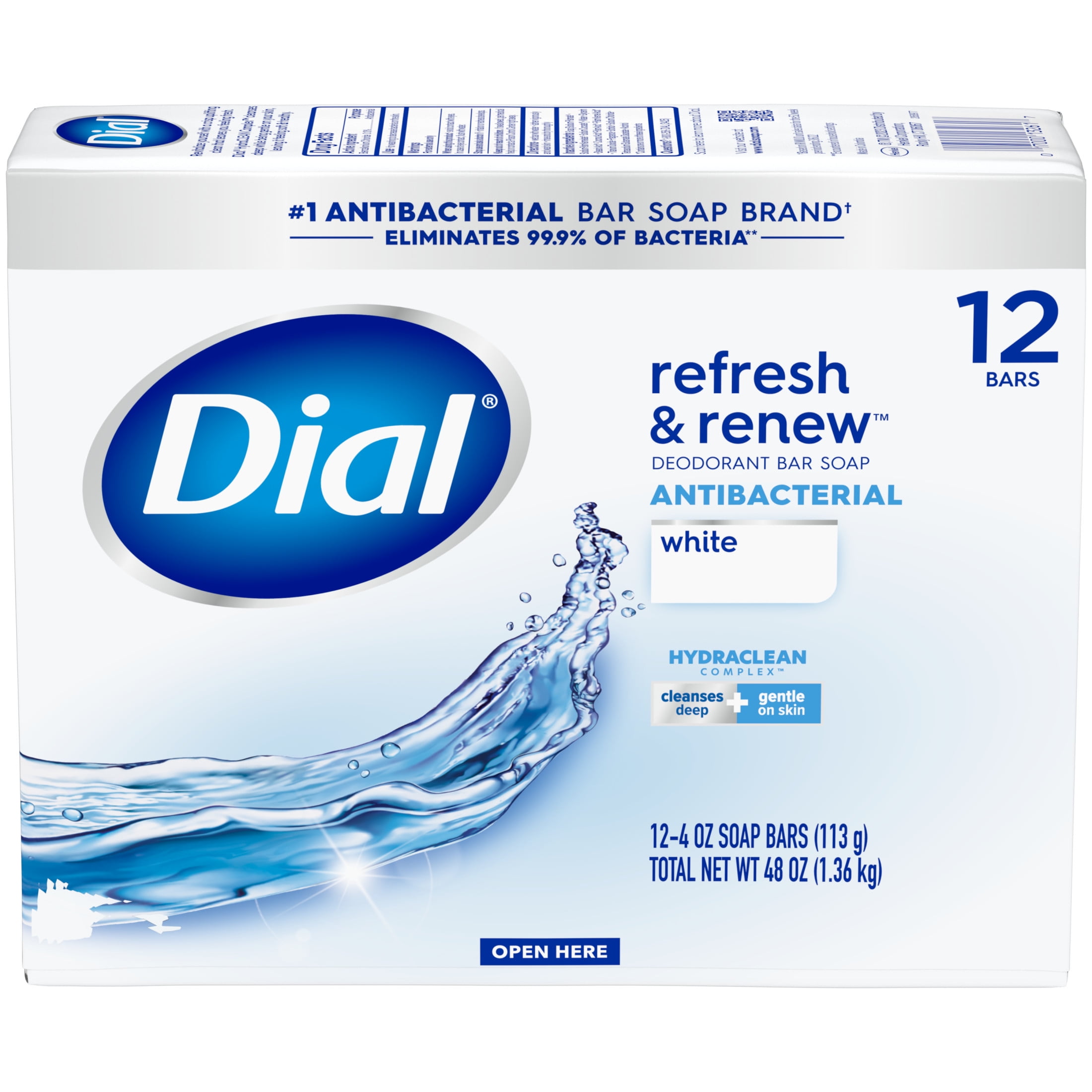 Dial antibacterial white soap hotsell