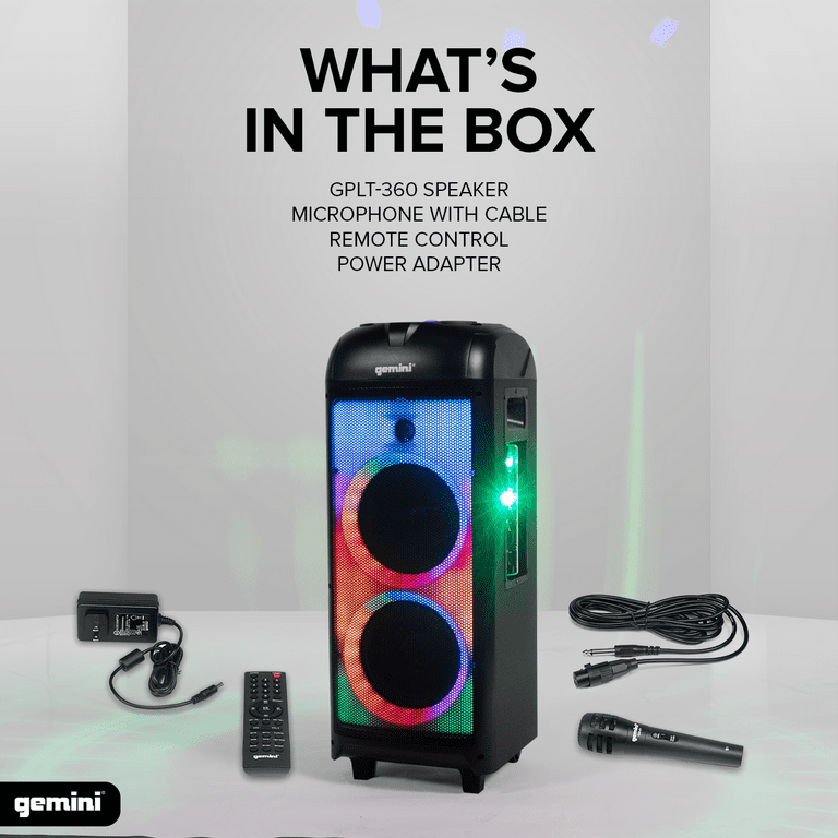 Gemini bluetooth sales speaker with lights