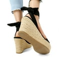 thumbnail image 2 of BURUDANI Womens Open Toe Espadrilles Wedges Tie Lace Up Cute Ankle Strap Platform Sandals Dressy Shoes, 2 of 6