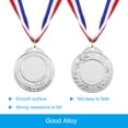 thumbnail image 4 of Uxcell Gold Award Medals, Blank  Style Winner Medals with Neck Ribbon, Silver 12Pcs, 4 of 7