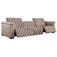 thumbnail image 2 of Beaumont Lane Power Recliner Sofa with Power Headrest in Brown Leather, 2 of 4