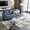 White, variant on AUU Modern Harmony Wood Oval Coffee Table with Faux Concrete Finish for Living Rroom