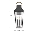 thumbnail image 2 of 17509BK Hinkley Lighting Dawson - 20W 4 LED Outdoor Large Wall Mount Lantern-31 Inch Tall and 11 Inch Wide, 2 of 8
